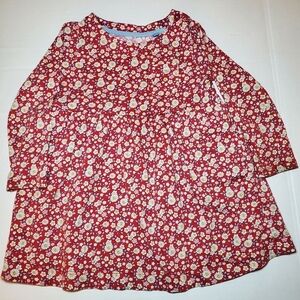 Mini Boden Print Long Sleeve Jersey Dress Sz 2-3Y